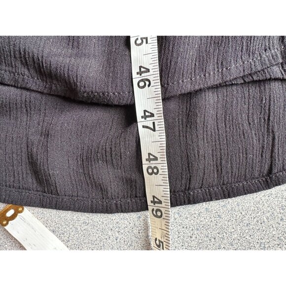 Knox Rose Midi Dress Women Medium Black Sleeveless Surplice Elastic Waist Tassel - Picture 11 of 11